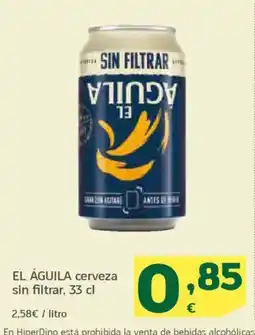 HiperDino EL ÁGUILA cerveza sin filtrar oferta