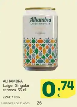 HiperDino ALHAMBRA Larger Singular cerveza oferta