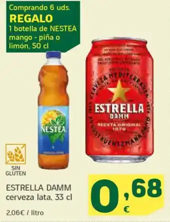 HiperDino ESTRELLA DAMM cerveza lata oferta