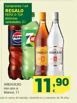 HiperDino AREHUCAS ron oro o blanco oferta