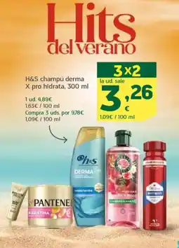 HiperDino H&S champú derma X pro hidrata oferta