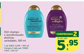 HiperDino OGX champú o acondicionador distintas oferta