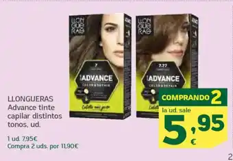HiperDino LLONGUERAS Advance tinte capilar distintos oferta