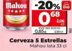 Dia Mahou - cerveza 5 estrellas oferta