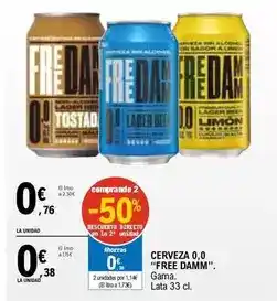 E.Leclerc Free damm - cerveza 0.0 oferta