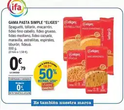 E.Leclerc Ifa eliges - gama pasta simple oferta