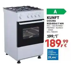 Worten Kunft - cocina kgs4504/1 wh oferta
