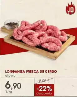 Supermercados Plaza Longaniza fresca de cerdo oferta