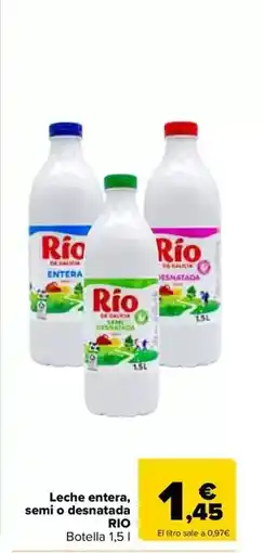 Carrefour Rio - leche entera semi o desnatada oferta