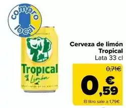 Carrefour Cerveza de limon tropical oferta