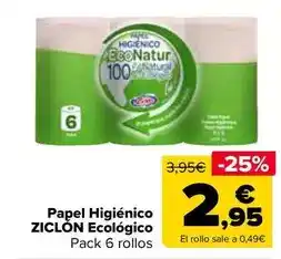 Carrefour Ziclón - papel higiénico ecologico oferta