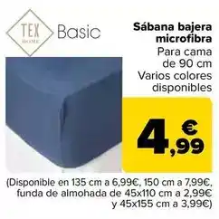 Carrefour Tex home - sábana bajera microfibra oferta