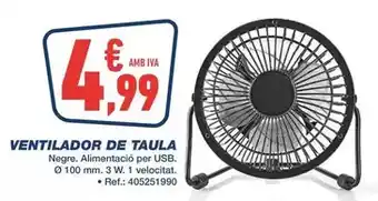 Bureau Vallée Ventilador de taula oferta