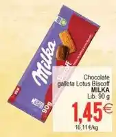 Plenus Supermercados Milka - chocolate galleta lotus biscoff oferta