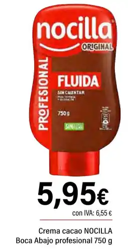 Cash Ifa NOCILLA Crema cacao Boca Abajo profesional oferta