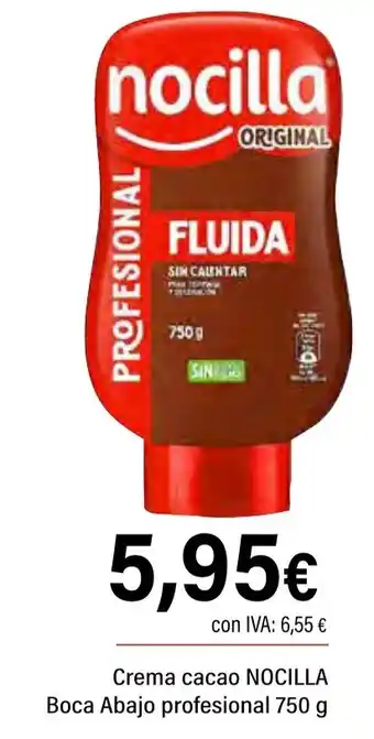 Cash Ifa NOCILLA Crema cacao Boca Abajo profesional oferta