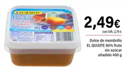 Cash Ifa EL QUIJOTE Dulce de membrillo 80% fruta sin azúcar oferta