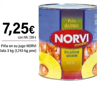 Cash Ifa NORVI Piña en su jugo lata oferta