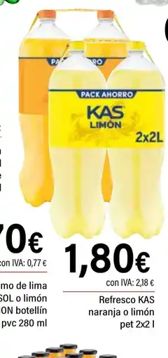 Cash Ifa KAS Refresco naranja o limón pet oferta