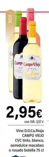 Cash Ifa CAMPO VIEJO Vino d.o.ca.rioja cvc tinto, blanco, semidulce macabeo o rosado botella oferta