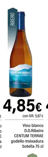 Cash Ifa CENTUM TERRAE Vino blanco D.O.Ribeiro godello-treixadura oferta