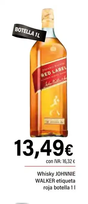 Cash Ifa JOHNNIE WALKER Whisky etiqueta oferta