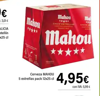 Cash Ifa MAHOU Cerveza 5 estrellas oferta