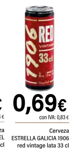 Cash Ifa ESTRELLA GALICIA 1906 Cerveza red vintage oferta