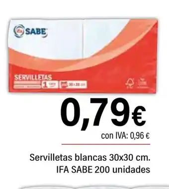 Cash Ifa IFA SABE Servilletas blancas oferta