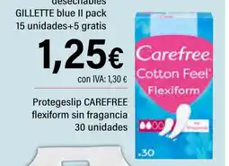 Cash Ifa CAREFREE Protegeslip flexiform sin fragancia oferta