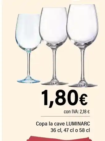 Cash Ifa LUMINARC Copa la cave oferta