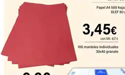 Cash Ifa 100 manteles individuales oferta