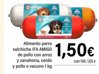 Cash Ifa IFA AMIGO Alimento perro salchicha de pollo con arroz oferta