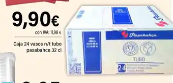 Cash Ifa Caja 24 vasos n/t tubo pasabahce oferta