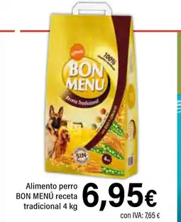 Cash Ifa BON MENÚ Alimento perro receta tradicional oferta