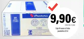 Cash Ifa Caja 24 vasos n/t tubo pasabahce oferta