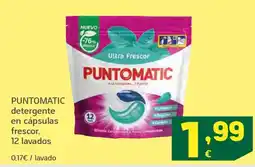 HiperDino PUNTOMATIC detergente en cápsulas frescor, 12 lavados oferta