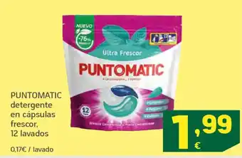 HiperDino PUNTOMATIC detergente en cápsulas frescor, 12 lavados oferta
