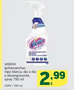 HiperDino VANISH quitamanchas ropa blanca, día a día o desengrasante, spray oferta