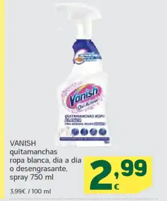 HiperDino VANISH quitamanchas ropa blanca, día a día o desengrasante, spray oferta
