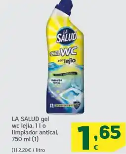 HiperDino LA SALUD gel wc lejía, 11 o limpiador antical oferta