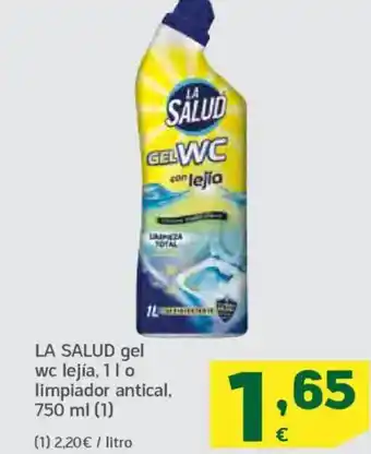 HiperDino LA SALUD gel wc lejía, 11 o limpiador antical oferta