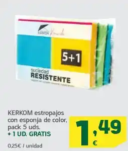HiperDino KERKOM estropajos con esponja de color oferta