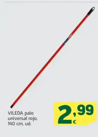 HiperDino VILEDA palo universal rojo oferta