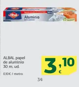 HiperDino ALBAL papel de aluminio oferta
