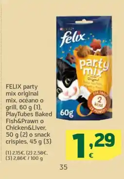 HiperDino FELIX party mix original mix, océano o grill oferta