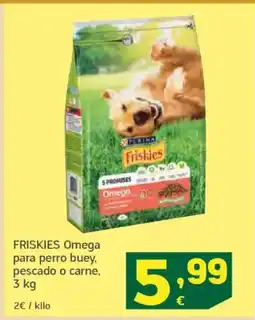 HiperDino FRISKIES Omega para perro buey, pescado o carne oferta