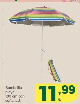 HiperDino Sombrilla playa oferta