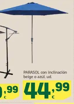 HiperDino PARASOL con inclinación beige o azúl oferta