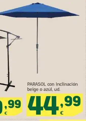HiperDino PARASOL con inclinación beige o azúl oferta